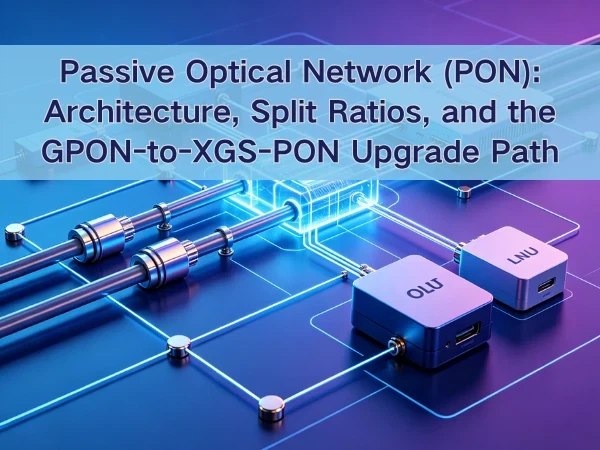 Passive Optical Network (PON): Architecture, Split Ratios, and the GPON-to-XG...